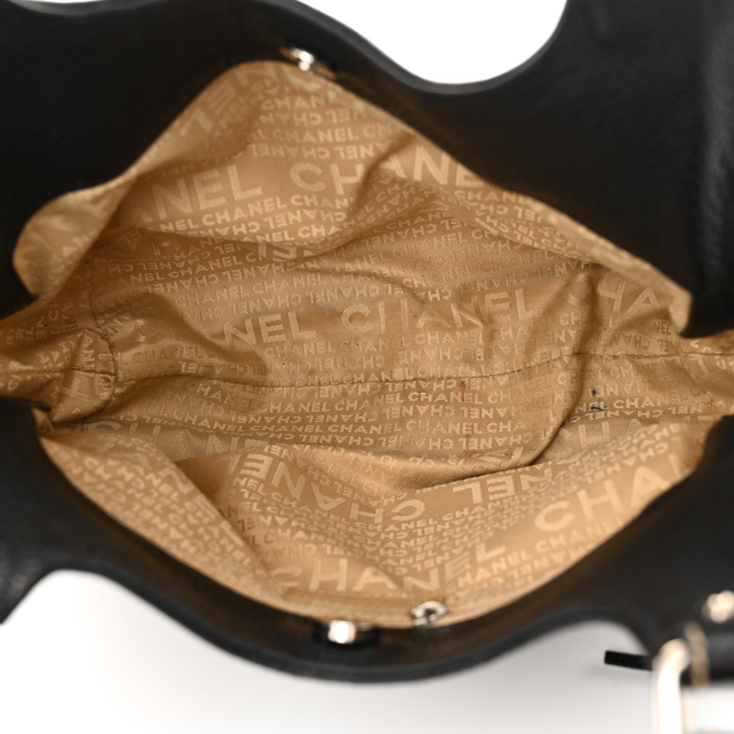 Grained Calfskin Tassel Hobo Black