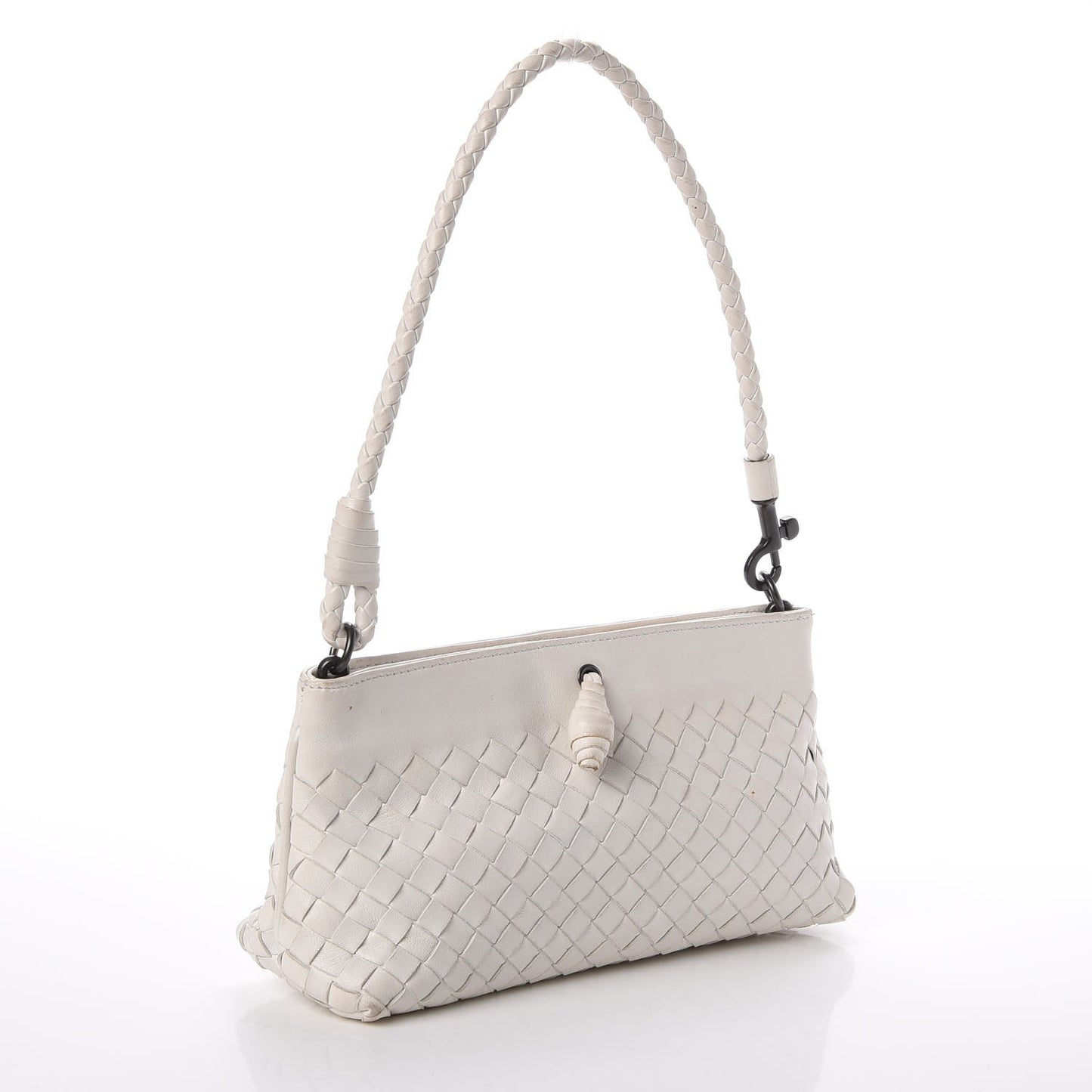 Nappa Intrecciato Mini Shoulder Bag White
