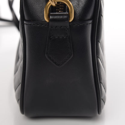 Gucci Calfskin Matelasse Small GG Marmont Chain Shoulder Bag Black 11 of 11