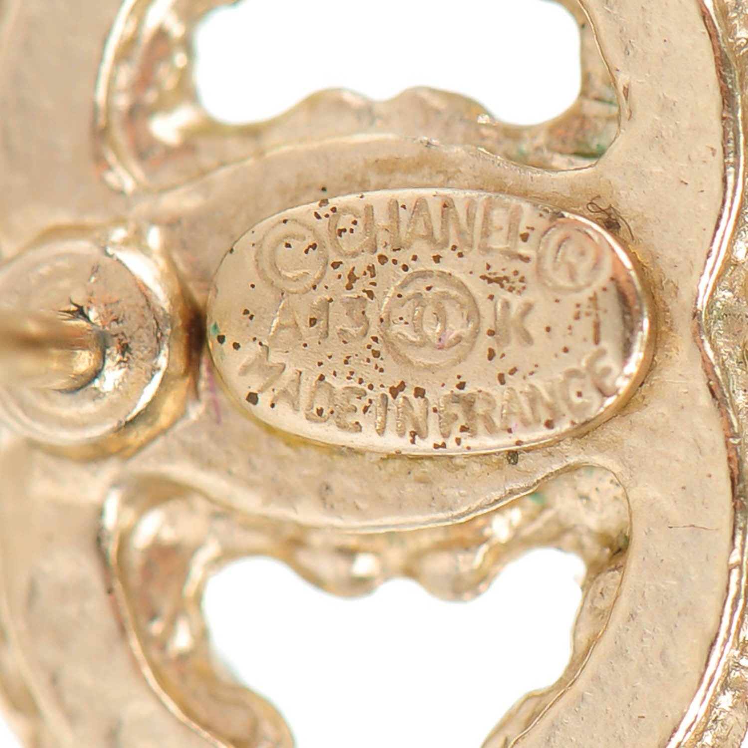 Chanel Crystal Mini CC Earrings Gold 4 of 4