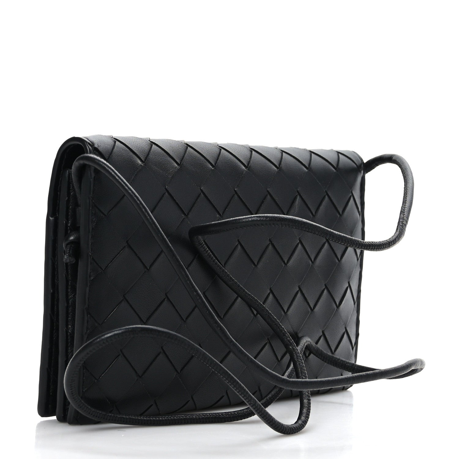 Bottega Veneta Nappa Intrecciato Wallet On Strap Black 3 of 9