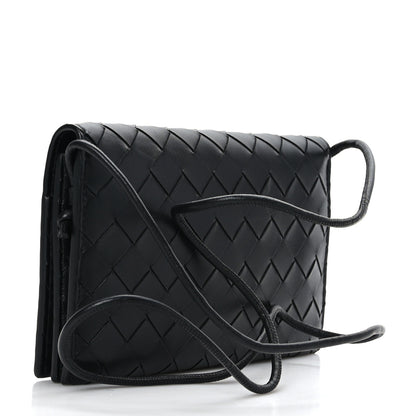 Bottega Veneta Nappa Intrecciato Wallet On Strap Black 3 of 9