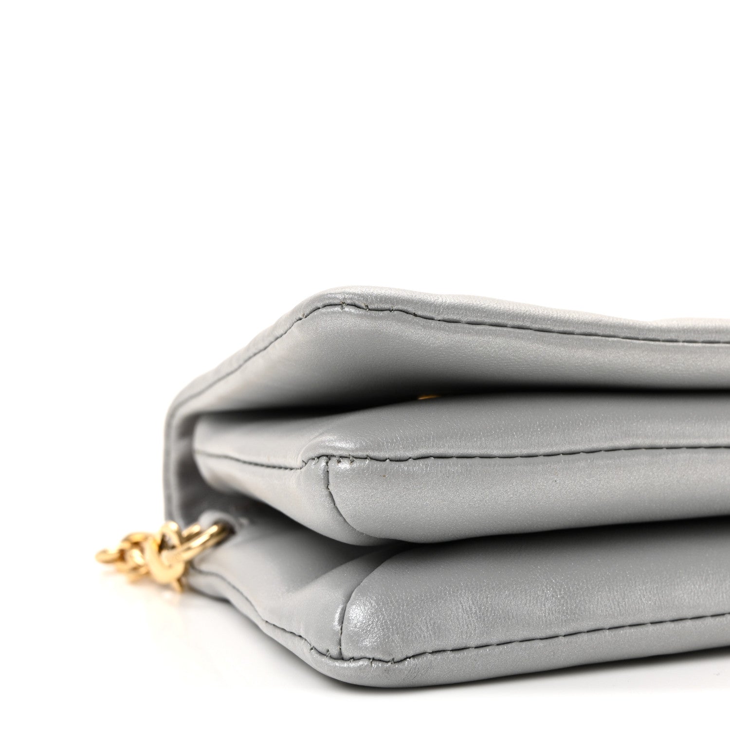 Louis Vuitton Metallic Lambskin Embossed Monogram Pochette Coussin Silver 8 of 10