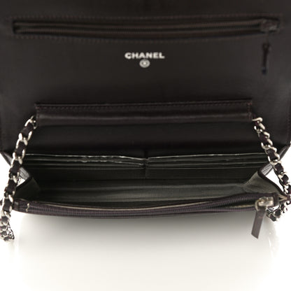 Chanel Caviar Sevruga Wallet On Chain WOC Plum 4 of 11