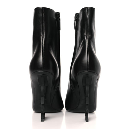Saint Laurent Calfskin Opyum Ankle Boots 37.5 Black 5 of 9