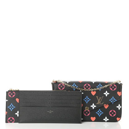 Louis Vuitton Game On Felicie Chain Wallet Black 3 of 9