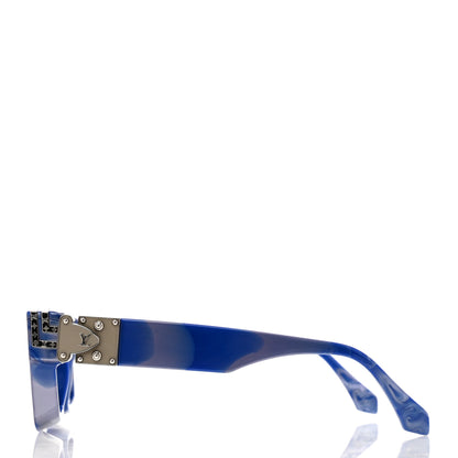 Louis Vuitton Acetate 1.1 Millionaires Sunglasses Z1560E Blue Marble 3 of 8