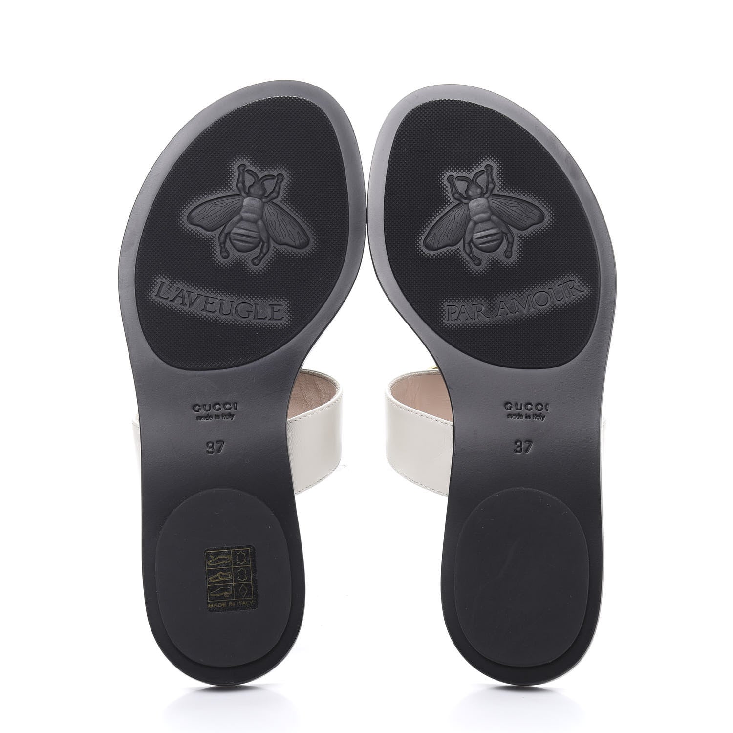 Gucci Calfskin GG Marmont Thong Sandals 37 Mystic White 5 of 7