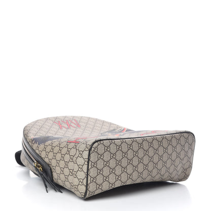 Gucci GG Supreme Monogram Wolf XXV Hollywood Print Dome Backpack 4 of 10