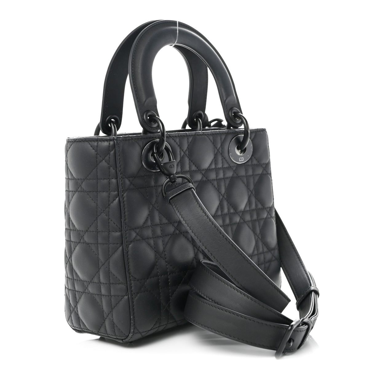 Christian Dior Ultra Matte Calfskin Cannage Small My ABCDior Lady Dior Black 3 of 10
