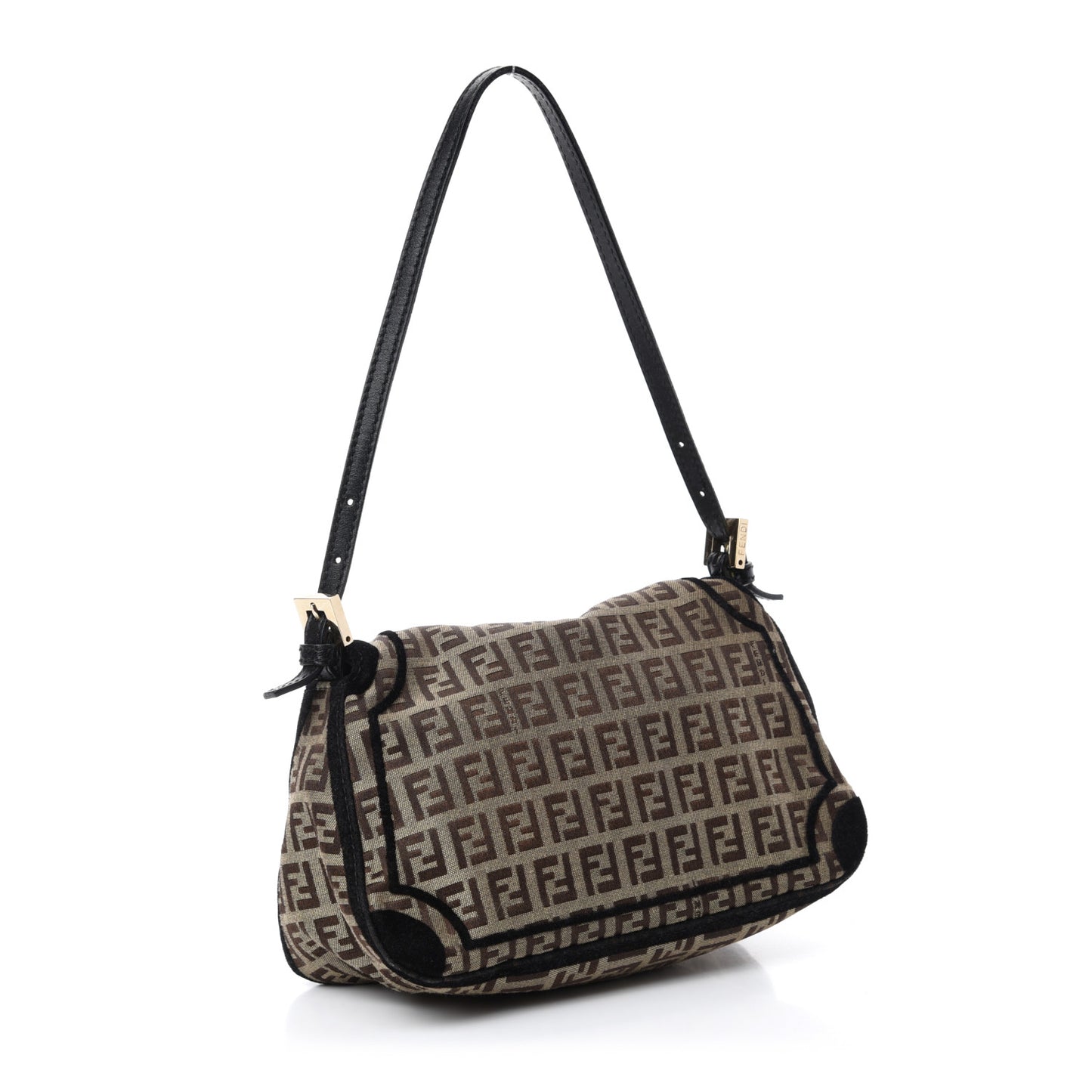 Zucchino Velvet Vitello Mini Mama Tube Bag Mogano Panna Black