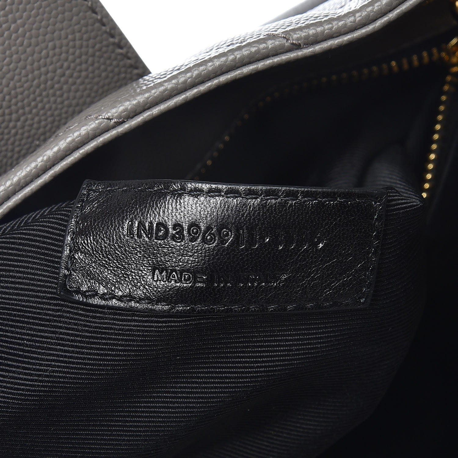 Saint Laurent Grain De Poudre Matelasse Chevron Monogram Shopping Bag Fog 7 of 7