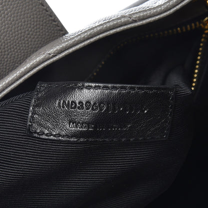 Saint Laurent Grain De Poudre Matelasse Chevron Monogram Shopping Bag Fog 7 of 7