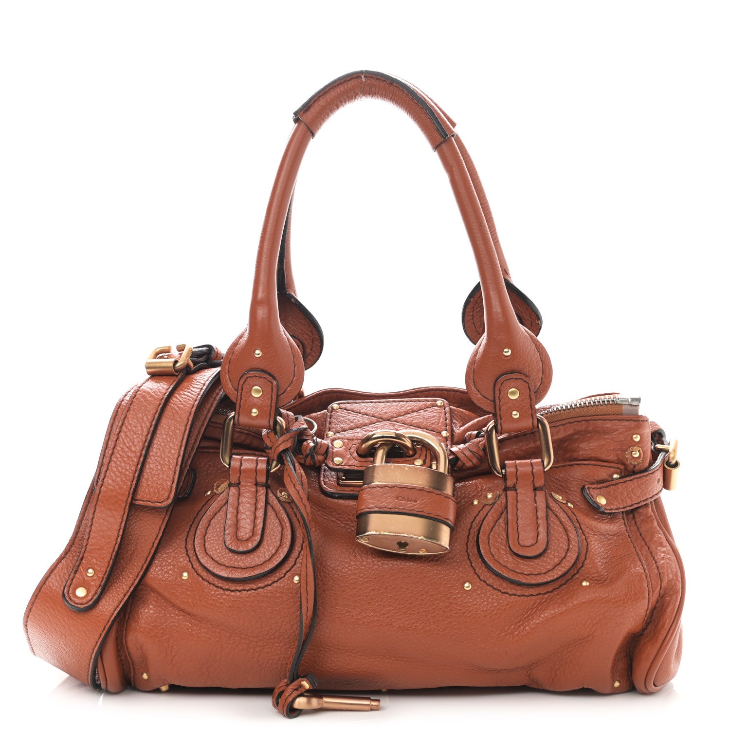 Chloe Calfskin Medium Paddington Satchel Tan 1 of 10