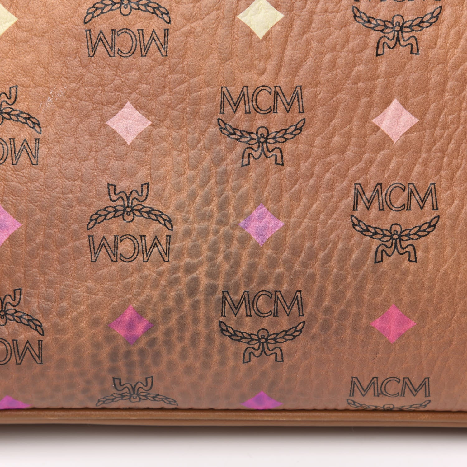 MCM Visetos Spektrum Medium Anya Shopper Tote Cognac 19 of 19