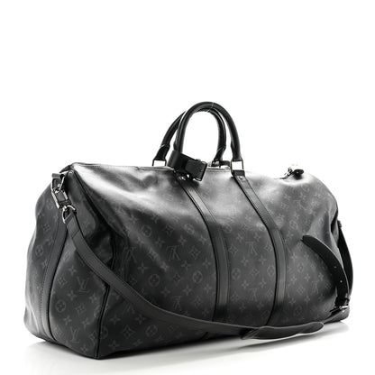 Louis Vuitton Monogram Eclipse Keepall Bandouliere 55 2 of 13