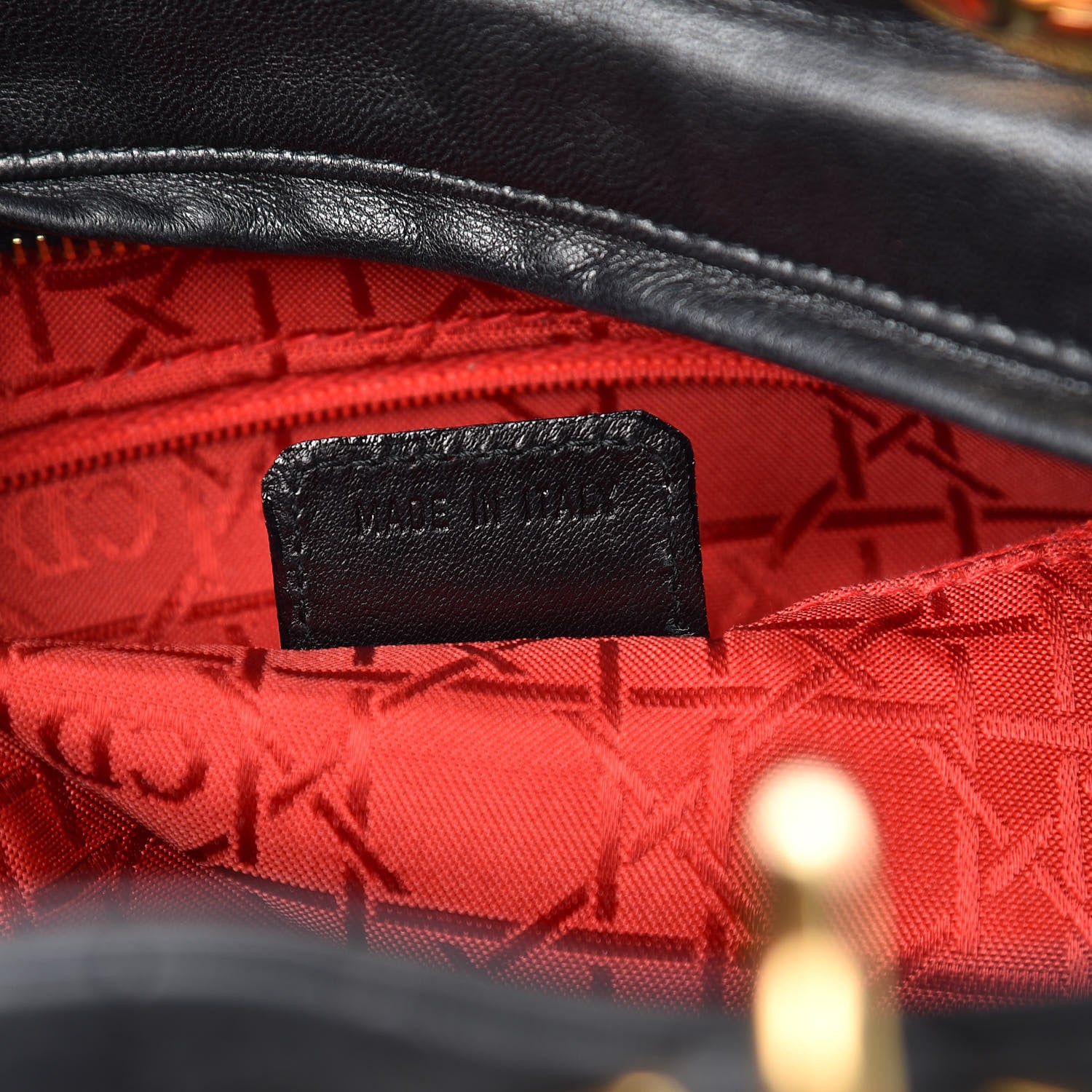 Christian Dior Lambskin Cannage Large Lady Dior Black 7 of 10