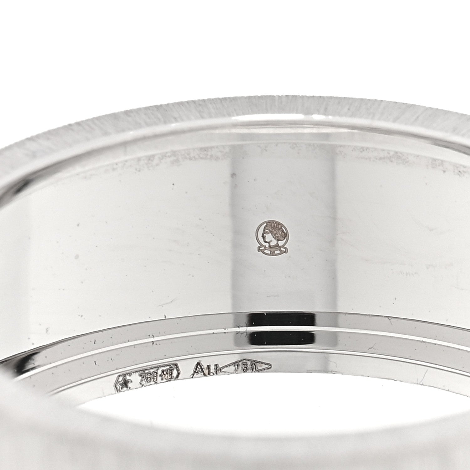 Buccellati 18K White Gold Macro For Men Eternelle Band Ring 61 9.5 4 of 5