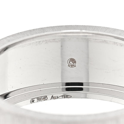 Buccellati 18K White Gold Macro For Men Eternelle Band Ring 61 9.5 4 of 5