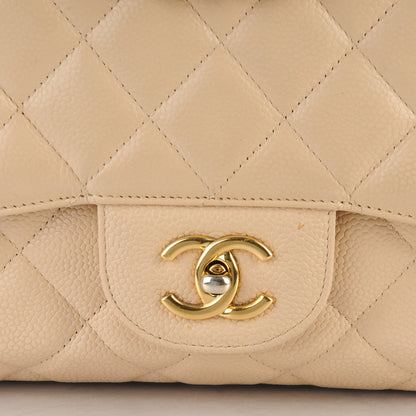 Chanel Caviar Quilted Jumbo Single Flap Beige 5 of 11