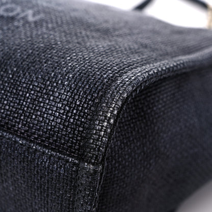 Chanel Woven Straw Raffia Small Deauville Tote Black 9 of 12