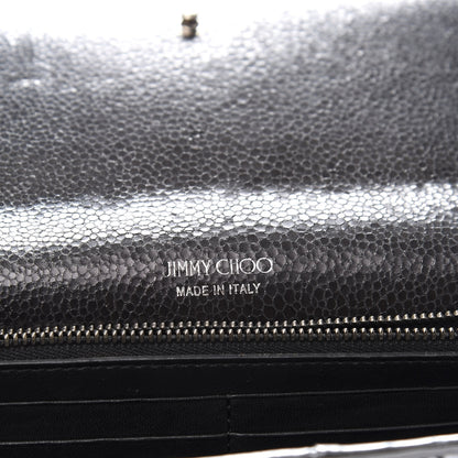 Jimmy Choo Glitter Milla Wallet on Chain Silver 6 of 10