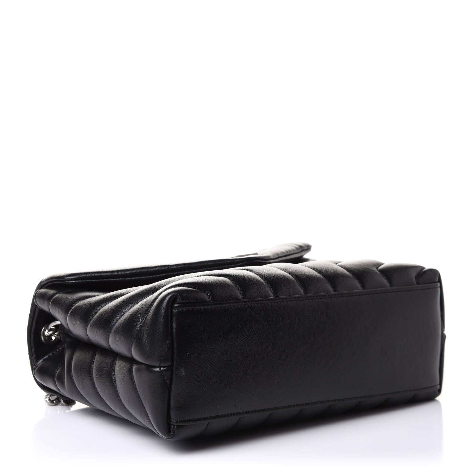 Saint Laurent Calfskin Y Quilted Monogram Small Loulou Chain Satchel Black 4 of 13