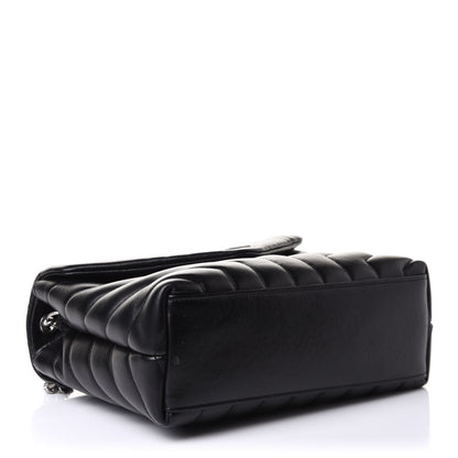 Saint Laurent Calfskin Y Quilted Monogram Small Loulou Chain Satchel Black 4 of 13