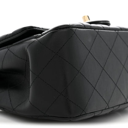 Chanel Lambskin Quilted Mini Square Flap Black 9 of 11