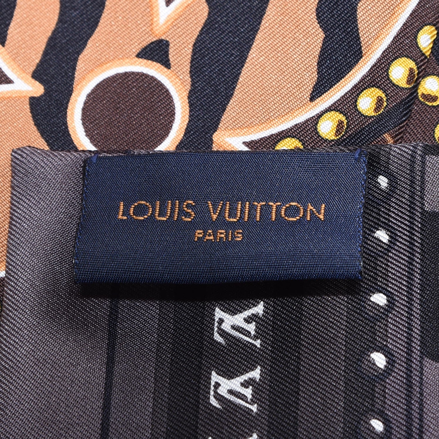Louis Vuitton Silk Monogram LV World Bandeau Brown 4 of 4