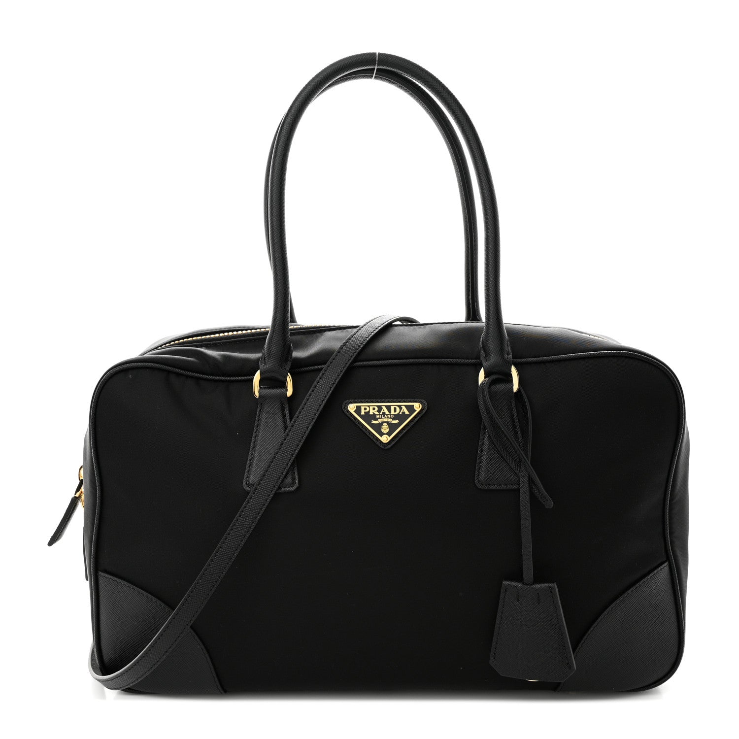Prada Re-Nylon Saffiano Large Re-Edition 1978 Two Handle Bag Black 1 of 9