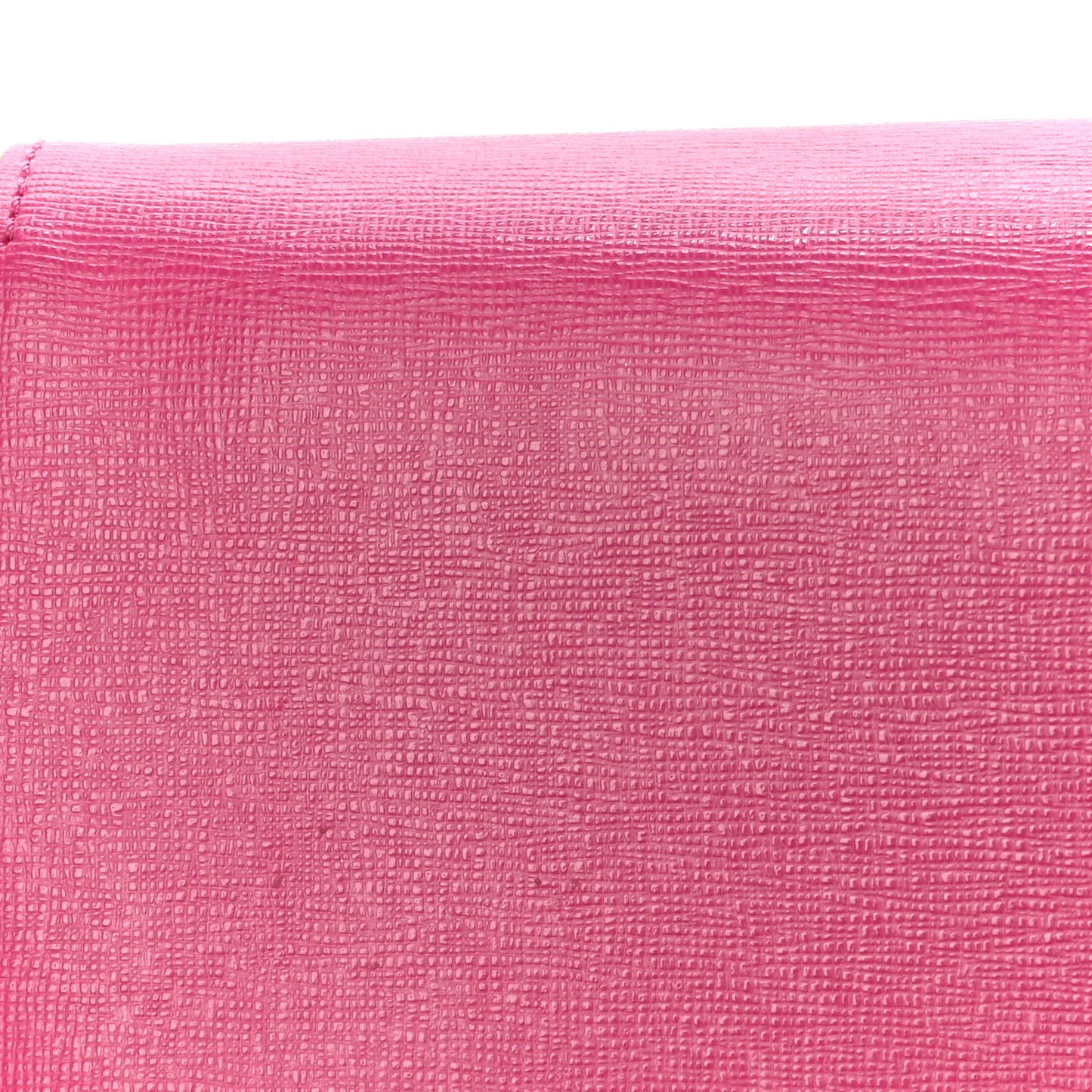 Saffiano Striped Mini Diag Binder Clip Bag Pink White