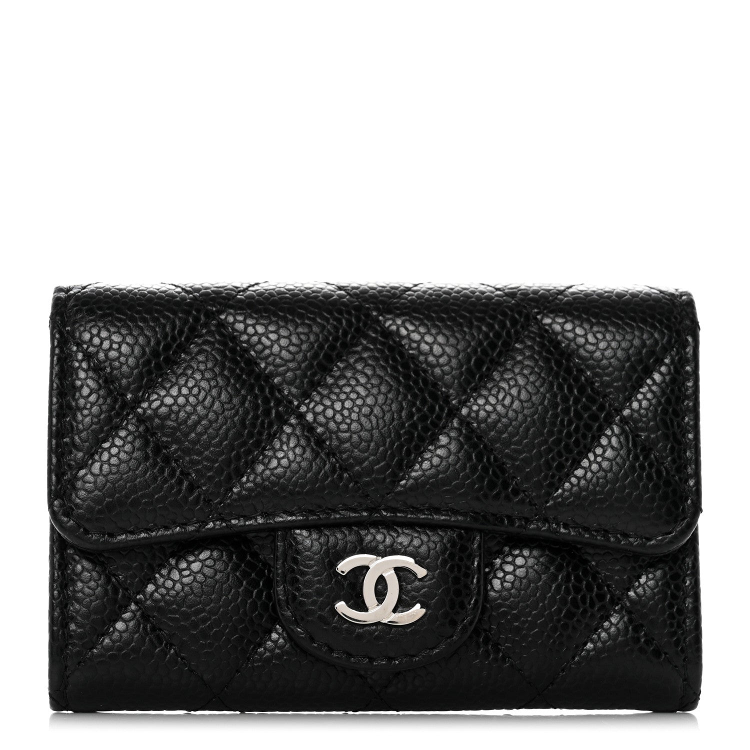 Chanel Caviar Quilted Flap Card Holder Black 1 of 9