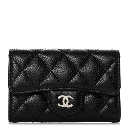Chanel Caviar Quilted Flap Card Holder Black 1 of 9