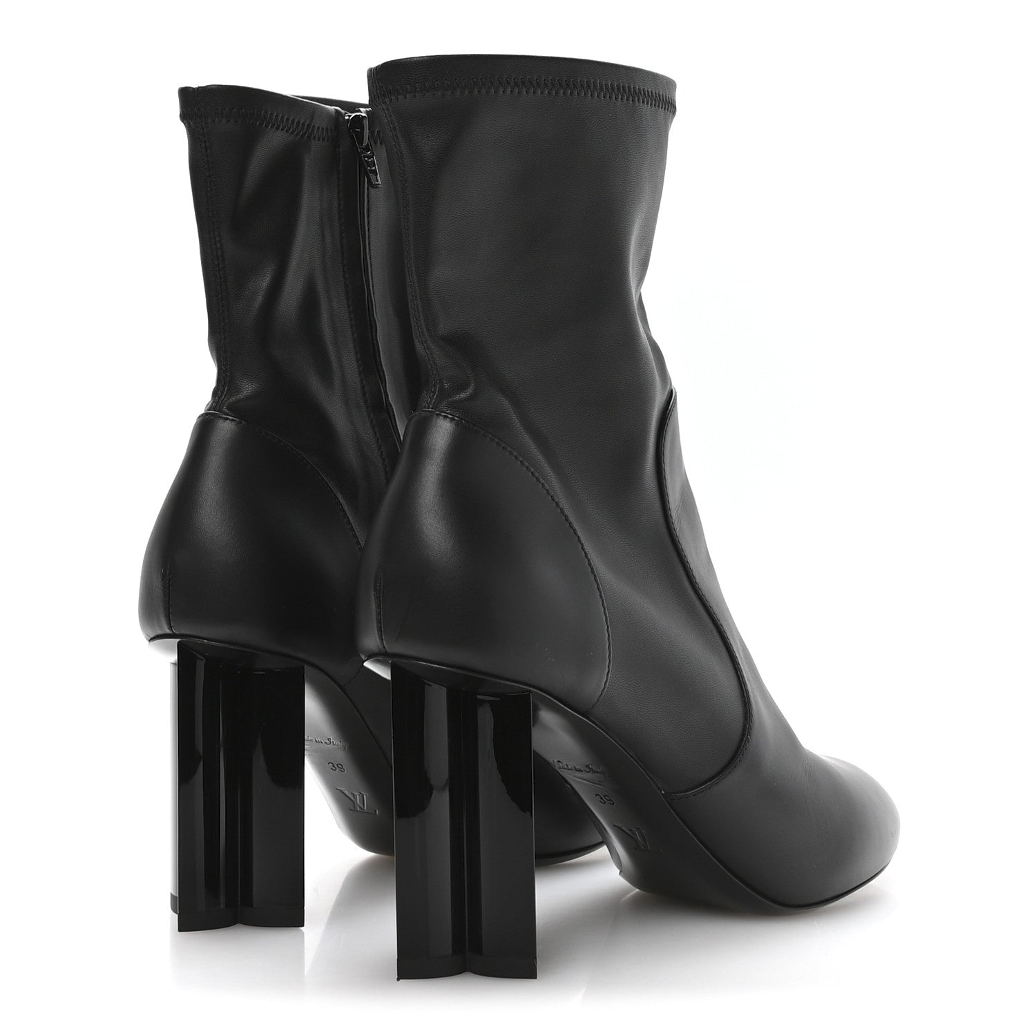 Louis Vuitton Calfskin Uniformes Silhouette Ankle Boots 39 Black 5 of 8