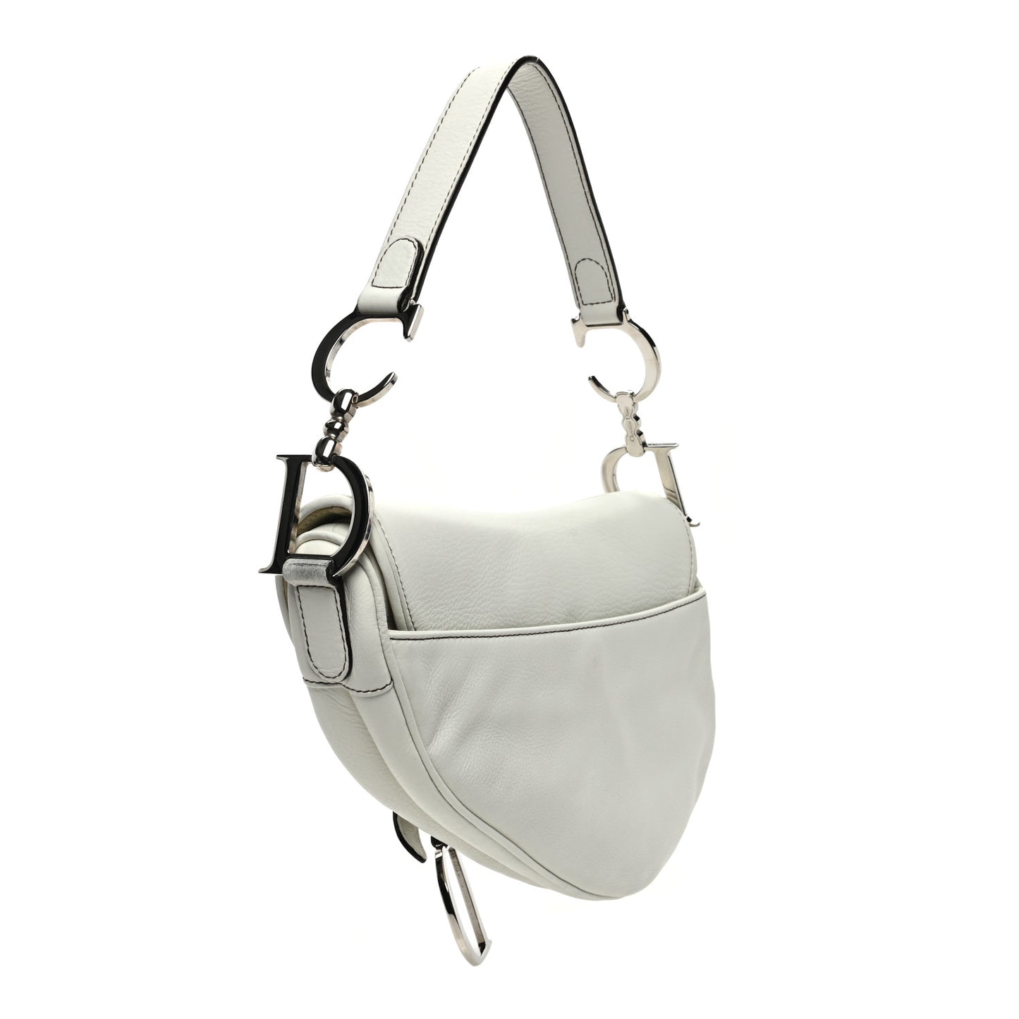 Calfskin Saddle Bag White