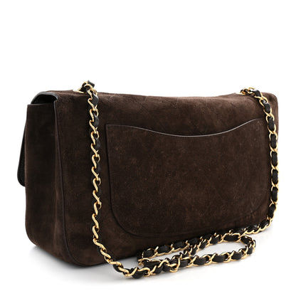 Chanel Suede Calfskin Small Souplissimo Maxi Flap Dark Brown 3 of 11