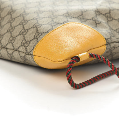 Gucci GG Supreme Monogram Neo Vintage Drawstring Backpack Beige New Acero Crop 8 of 9