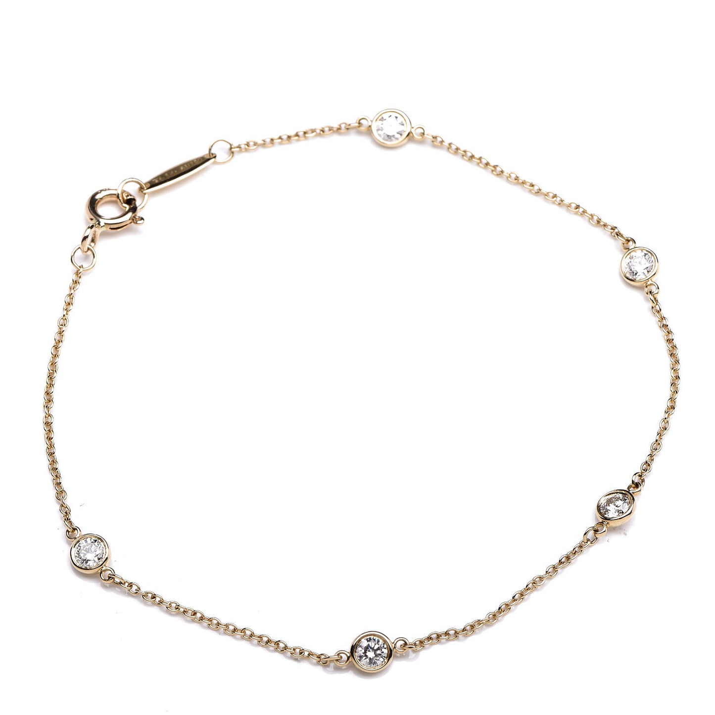 18K Yellow Gold Diamond .45ct Elsa Peretti Diamonds by the Yard Bracelet
