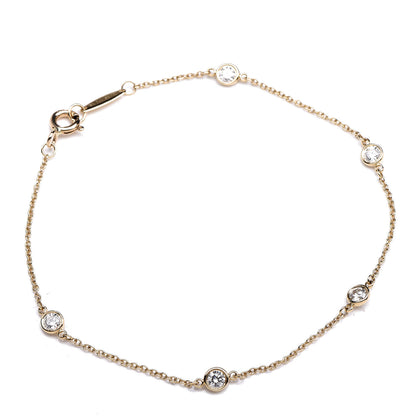 Tiffany 18K Yellow Gold Diamond .45ct Elsa Peretti Diamonds by the Yard Bracelet 1 of 6