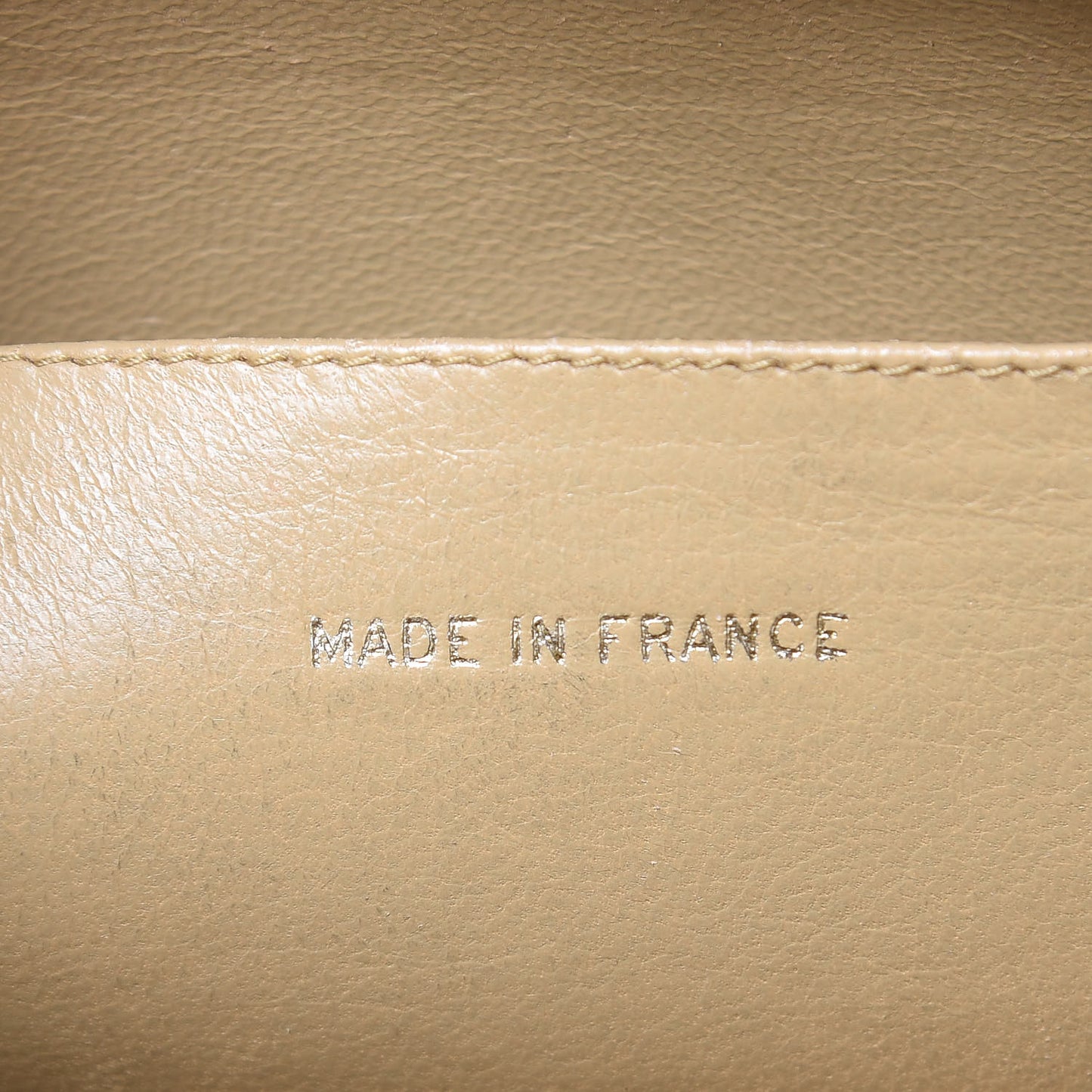 Lambskin Quilted Shoulder Bag Beige
