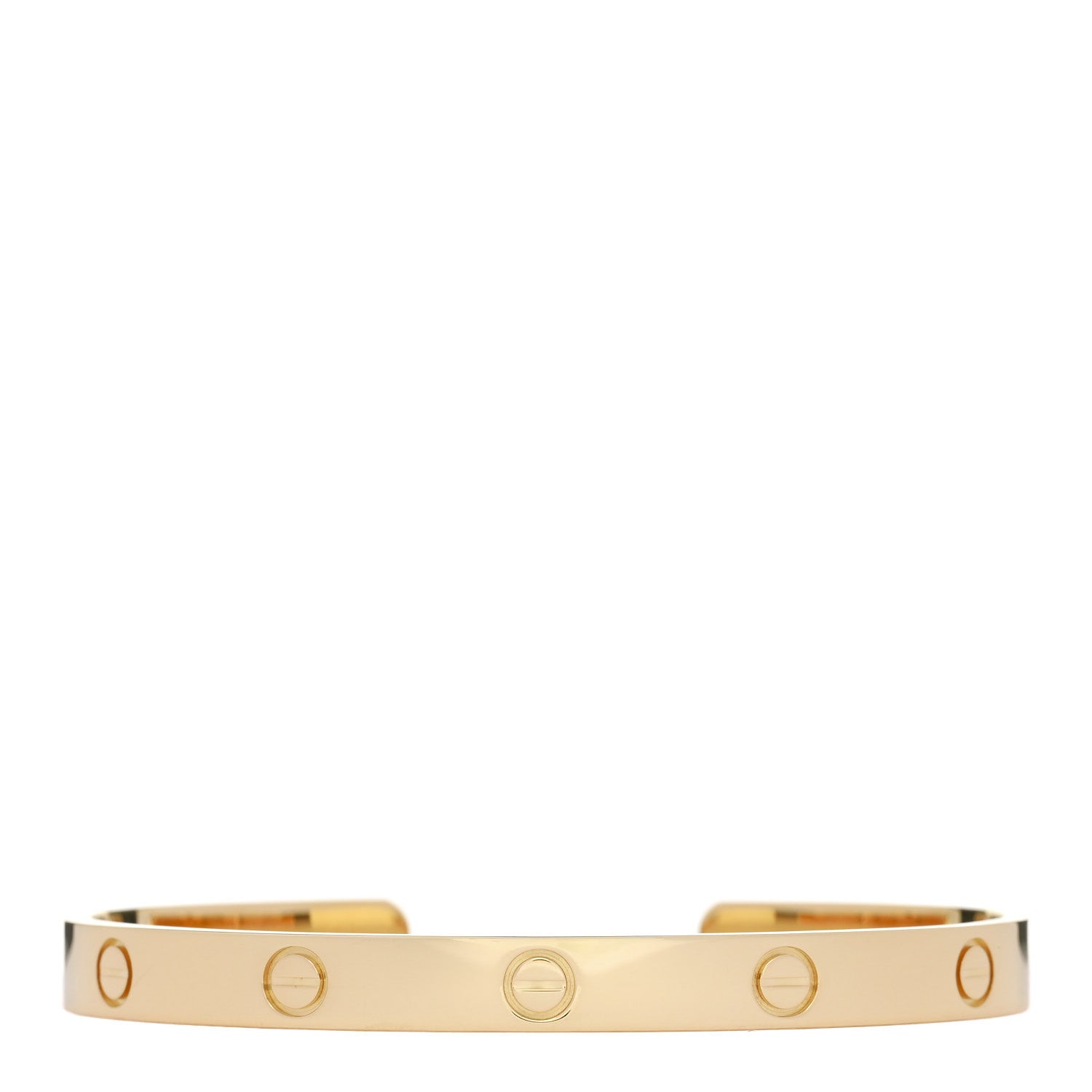 Cartier 18K Yellow Gold LOVE Cuff Bracelet 19 1 of 4