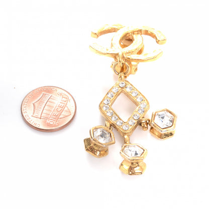Chanel CC Dangle Clip On Earrings Gold 4 of 4