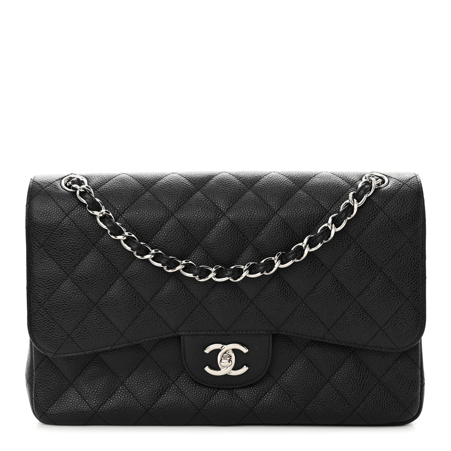 Chanel Caviar Quilted Jumbo Double Flap Black 1 of 16