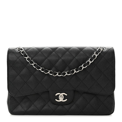 Chanel Caviar Quilted Jumbo Double Flap Black 1 of 16