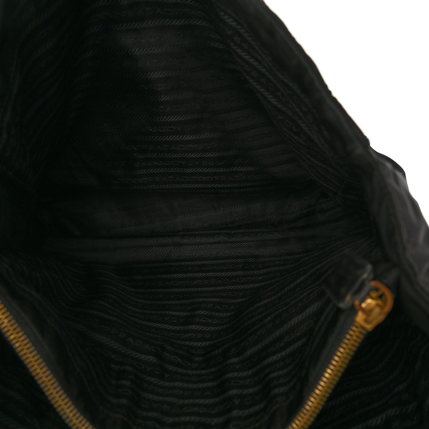 Tessuto Nylon Chain Shoulder Bag Black