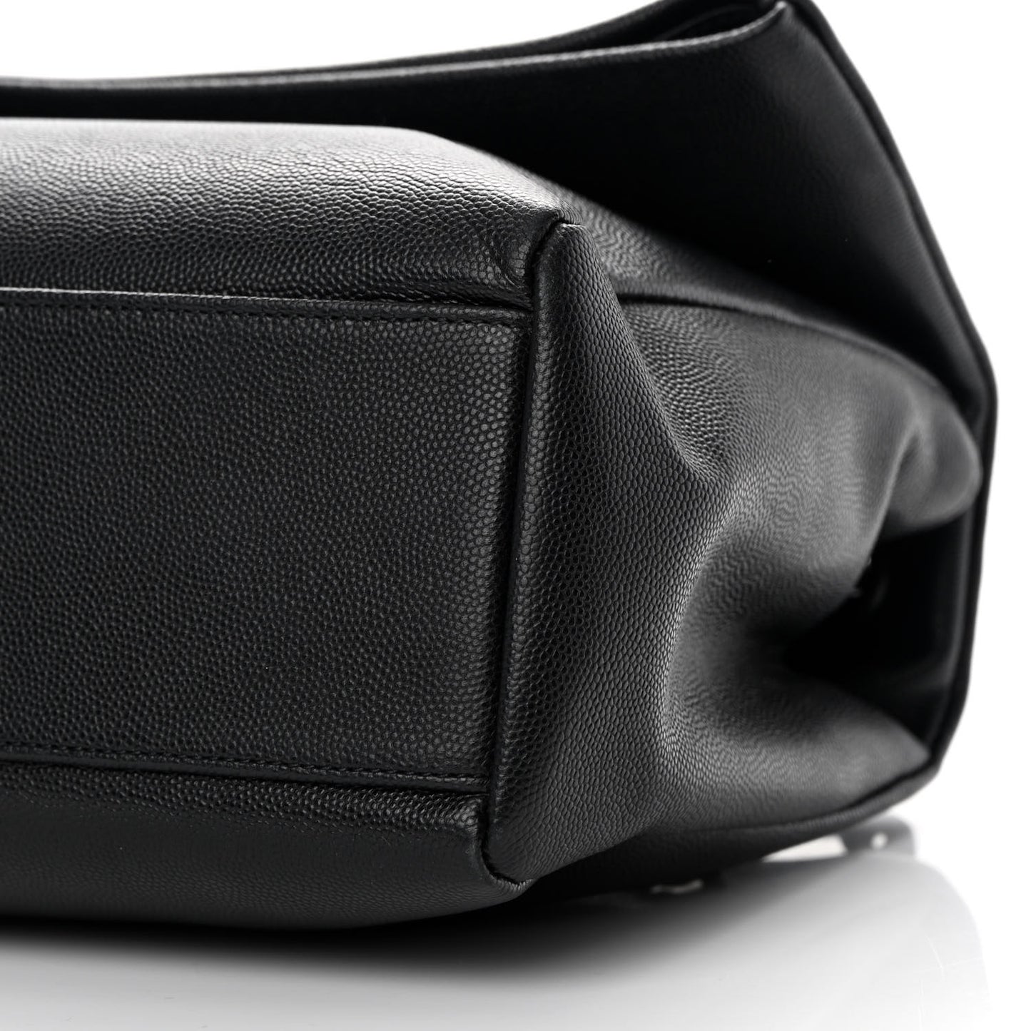 Grain De Poudre Medium West Hollywood Monogram Fold-Over Black