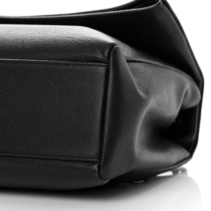 Saint Laurent Grain De Poudre Medium West Hollywood Monogram Fold-Over Black 10 of 12