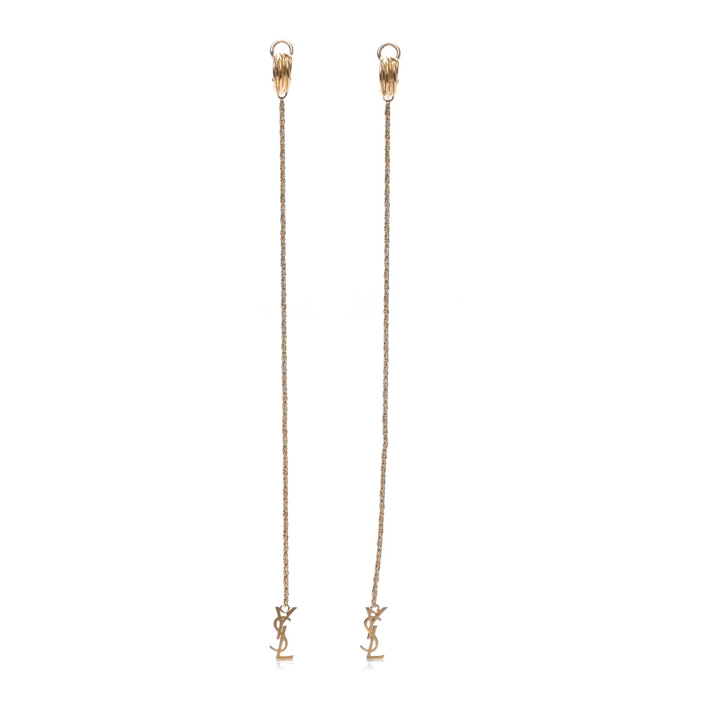 Metal Opyum Clip On Drop Earrings Gold