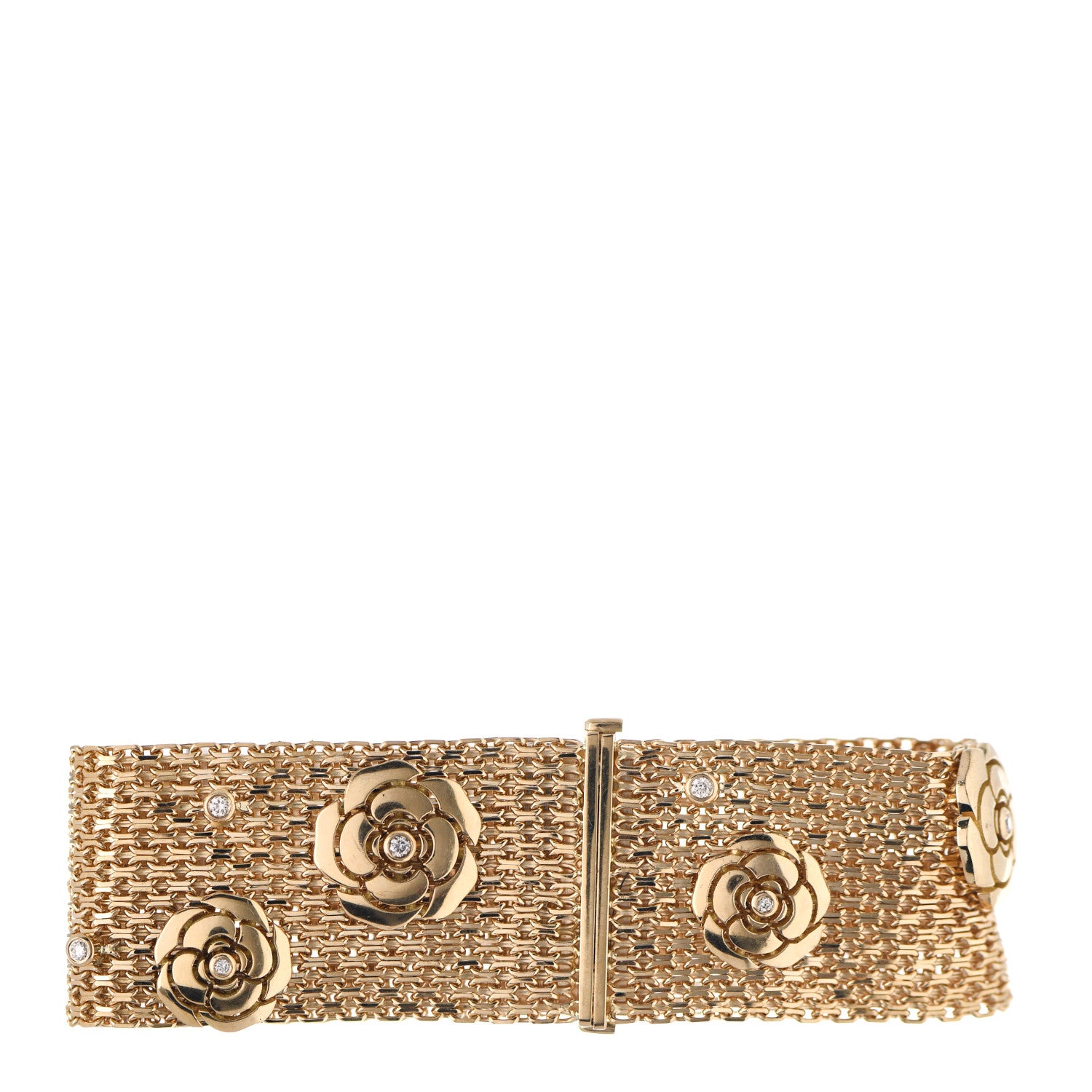 Chanel 18K Yellow Gold Diamond Impression de Camelia Bracelet 3 of 5
